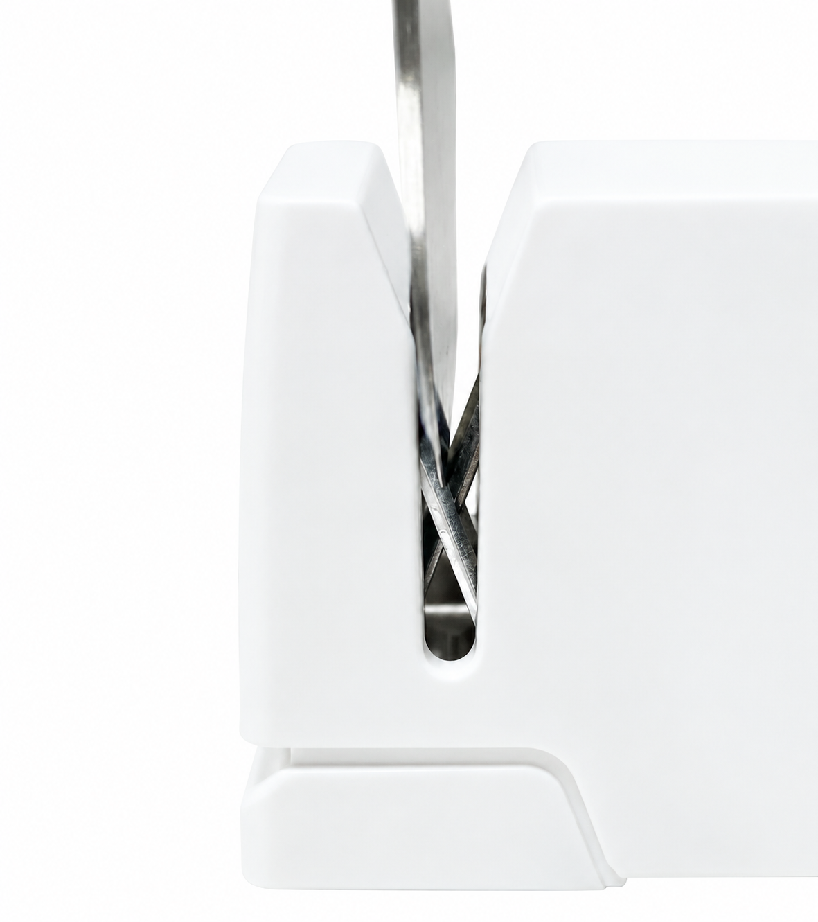 Incorrect: the blade is touching the side of the slot